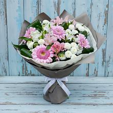 Букет цветов из:  Герберы, Альстромерии и Хризантемы #REPLACE_PRED# Неме