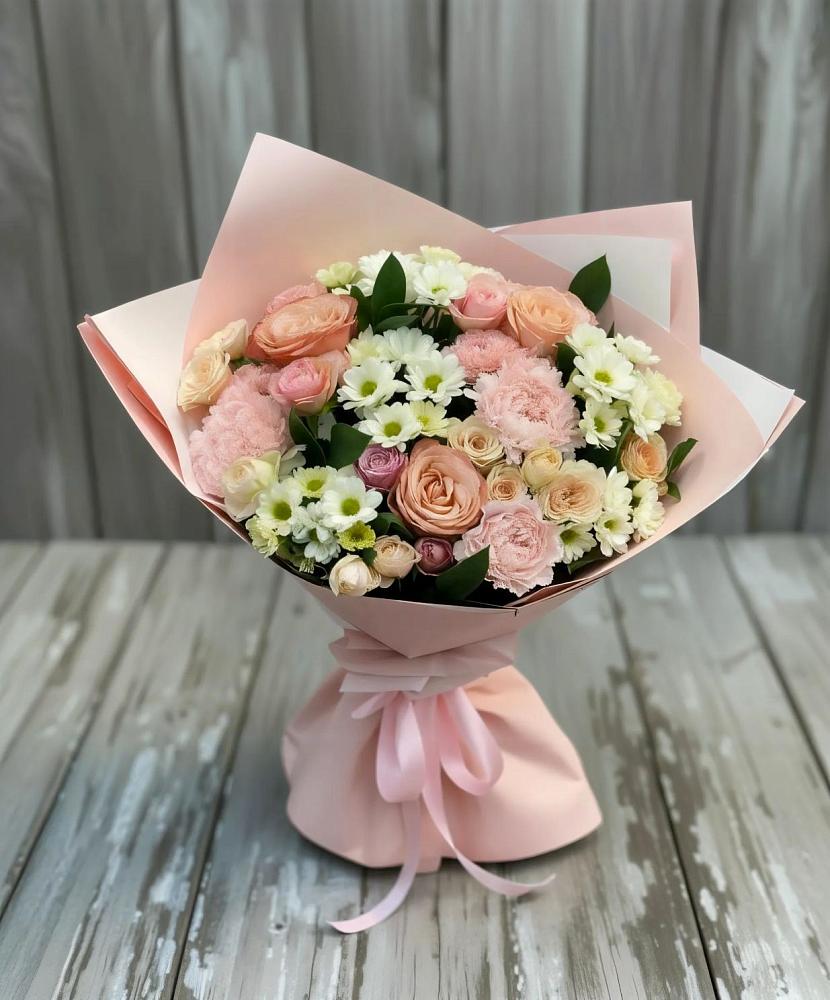 Букет цветов из: Гвоздики, Розы и Хризантемы в Неме