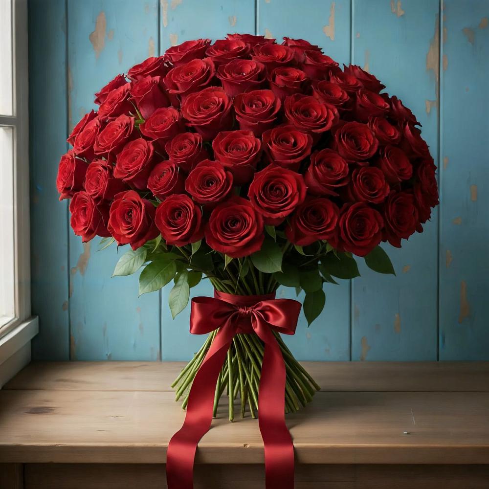 Букет Красные розы Блэк Меджик в Неме