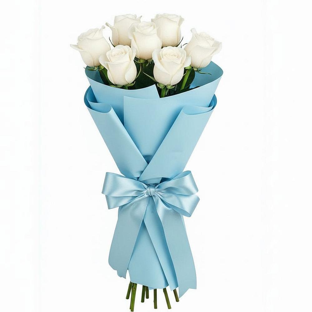 Букет 7 белых роз Проуд в Неме