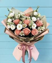 Букет цветов из:  Розы, Альстромерии и Лизиантусы в Неме
