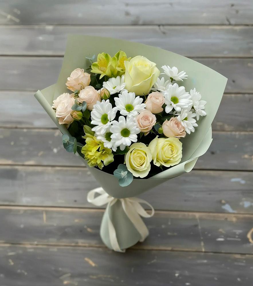 Букет цветов из: Альстромерии, Розы и Хризантемы в Неме