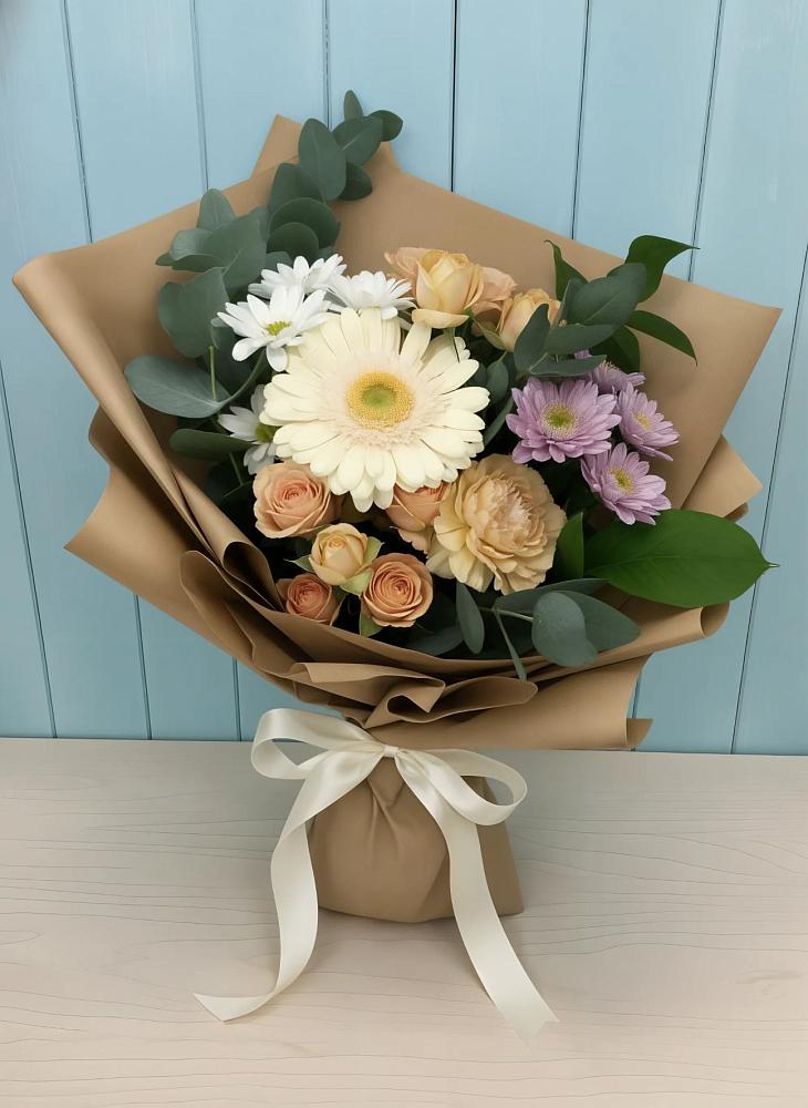 Букет цветов из: Герберы и Хризантемы в Неме