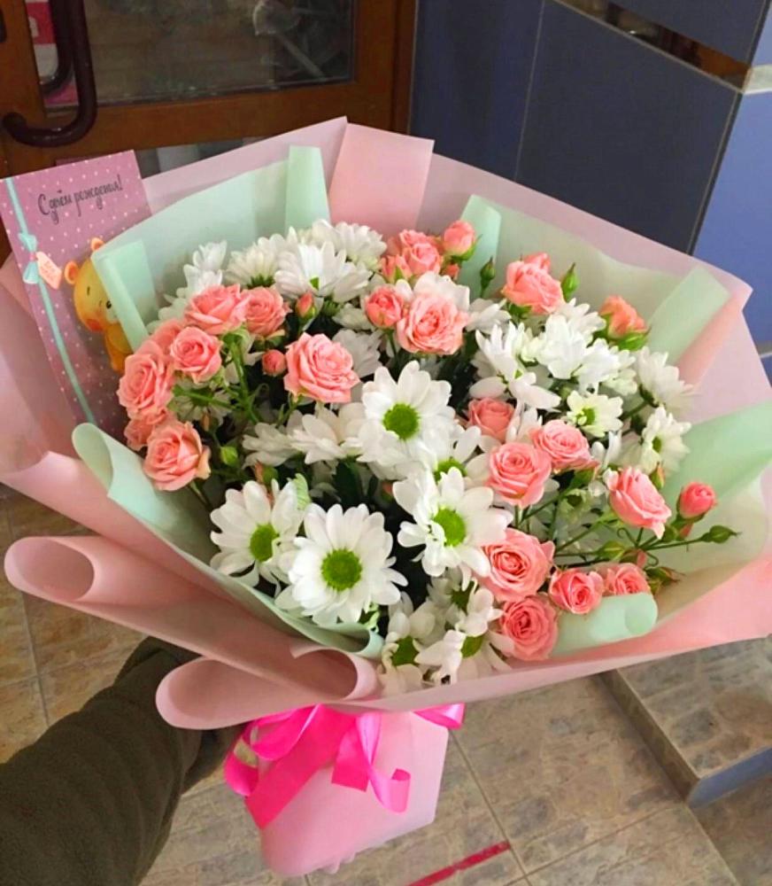 Букет цветов из: Розы и Хризантемы в Неме