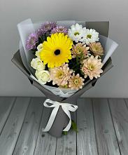 Букет цветов из:  Розы, Герберы и Хризантемы #REPLACE_PRED# Неме