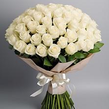 Букет 101 беля роза Белоснежка в Неме