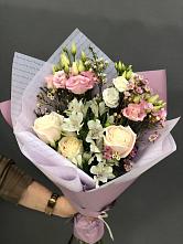Букет цветов из:  Альстромерии, Розы и Лизиантусы #REPLACE_PRED# Неме